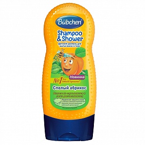 Шампунь для волос и тела – Абрикос, 230 мл (Bubchen, 54-122 16299)